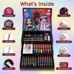 Рисувателен комплект 52 части в триетажно куфарче Рейнбоу Хай Rainbow High